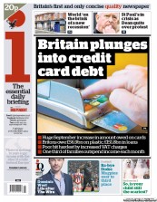 I Newspaper (UK) Newspaper Front Page for 1 November 2011