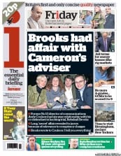 I Newspaper (UK) Newspaper Front Page for 1 November 2013