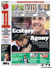 I Newspaper (UK) Newspaper Front Page for 1 September 2012