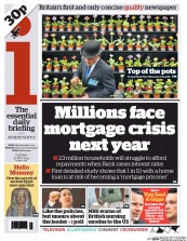 I Newspaper (UK) Newspaper Front Page for 20 May 2014