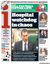 I Newspaper (UK) Newspaper Front Page for 20 June 2013