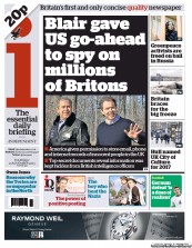 I Newspaper Newspaper Front Page (UK) for 21 November 2013