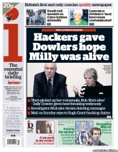 I Newspaper (UK) Newspaper Front Page for 22 November 2011