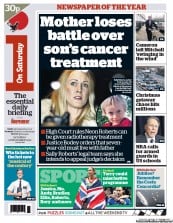I Newspaper (UK) Newspaper Front Page for 22 December 2012