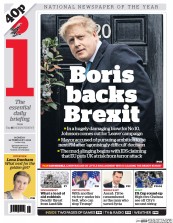 I Newspaper (UK) Newspaper Front Page for 22 February 2016