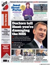 I Newspaper Newspaper Front Page (UK) for 22 March 2014