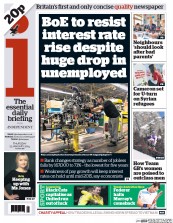 I Newspaper Newspaper Front Page (UK) for 23 January 2014