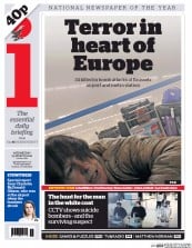 I Newspaper (UK) Newspaper Front Page for 23 March 2016