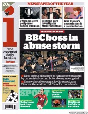 I Newspaper (UK) Newspaper Front Page for 24 October 2012