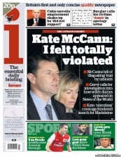I Newspaper (UK) Newspaper Front Page for 24 November 2011