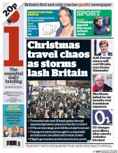 I Newspaper Newspaper Front Page (UK) for 24 December 2013