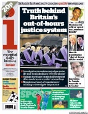 I Newspaper (UK) Newspaper Front Page for 24 June 2013