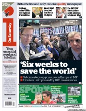 I Newspaper (UK) Newspaper Front Page for 24 September 2011