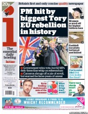 I Newspaper (UK) Newspaper Front Page for 25 October 2011