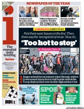 I Newspaper Newspaper Front Page (UK) for 25 July 2012