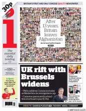 I Newspaper Newspaper Front Page (UK) for 27 October 2014