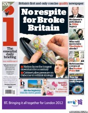 I Newspaper (UK) Newspaper Front Page for 27 July 2011
