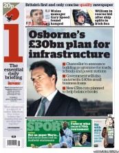 I Newspaper (UK) Newspaper Front Page for 28 November 2011