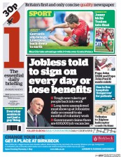 I Newspaper Newspaper Front Page (UK) for 28 April 2014