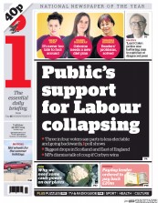I Newspaper (UK) Newspaper Front Page for 28 July 2015