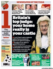 I Newspaper (UK) Newspaper Front Page for 28 September 2012
