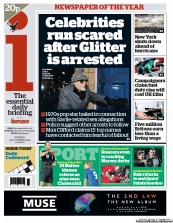 I Newspaper (UK) Newspaper Front Page for 29 October 2012