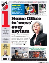 I Newspaper (UK) Newspaper Front Page for 29 October 2014