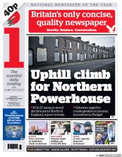 I Newspaper (UK) Newspaper Front Page for 29 February 2016