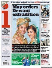 I Newspaper (UK) Newspaper Front Page for 29 September 2011