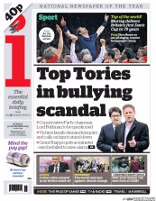 I Newspaper (UK) Newspaper Front Page for 30 November 2015