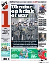 I Newspaper (UK) Newspaper Front Page for 3 March 2014
