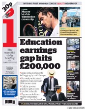 I Newspaper (UK) Newspaper Front Page for 3 July 2014