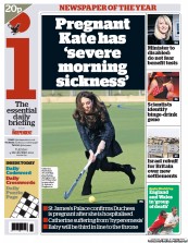 I Newspaper (UK) Newspaper Front Page for 4 December 2012