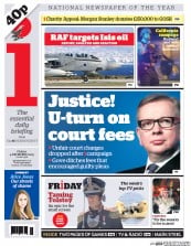 I Newspaper (UK) Newspaper Front Page for 4 December 2015