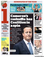 I Newspaper (UK) Newspaper Front Page for 4 September 2012