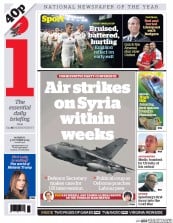 I Newspaper (UK) Newspaper Front Page for 5 October 2015