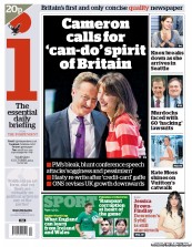 I Newspaper (UK) Newspaper Front Page for 6 October 2011