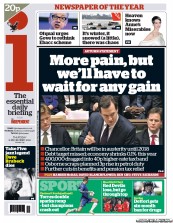 I Newspaper (UK) Newspaper Front Page for 6 December 2012