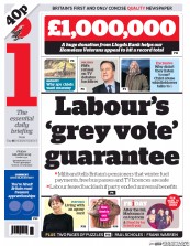 I Newspaper (UK) Newspaper Front Page for 6 March 2015