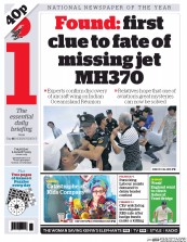 I Newspaper (UK) Newspaper Front Page for 6 August 2015
