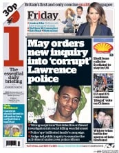 I Newspaper Newspaper Front Page (UK) for 7 March 2014