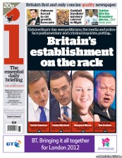 I Newspaper (UK) Newspaper Front Page for 7 September 2011