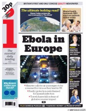 I Newspaper (UK) Newspaper Front Page for 8 October 2014