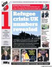 I Newspaper (UK) Newspaper Front Page for 8 March 2016