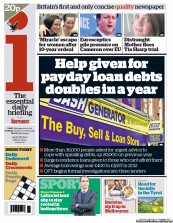 I Newspaper Newspaper Front Page (UK) for 8 May 2013