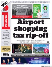 I Newspaper (UK) Newspaper Front Page for 8 August 2015