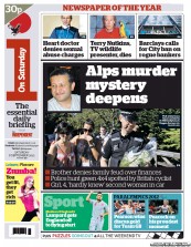 I Newspaper (UK) Newspaper Front Page for 8 September 2012
