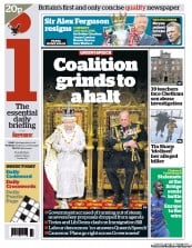 I Newspaper (UK) Newspaper Front Page for 9 May 2013