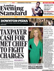 London Evening Standard (UK) Newspaper Front Page for 10 October 2011