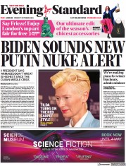 London Evening Standard (UK) Newspaper Front Page for 10 October 2022